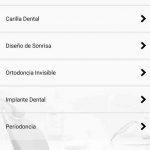 Servicios en App de clínica dental