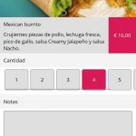Detalles de producto en App restaurante