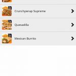 Menús en App restaurante